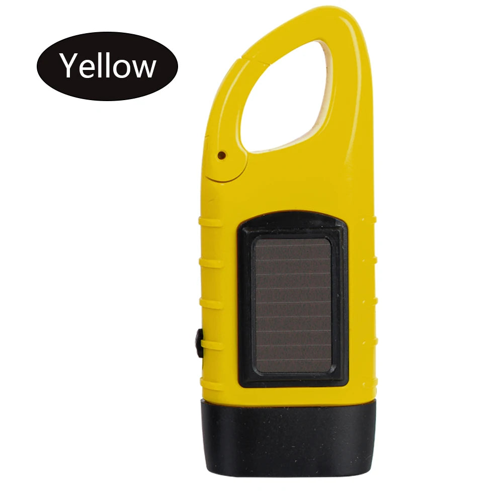 Torch Lantern for Outdoor Camping Mountaineering LED Flashlight Hand Crank Dynamo Tent Light Solar Power Portable