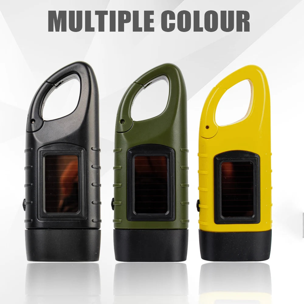 Torch Lantern for Outdoor Camping Mountaineering LED Flashlight Hand Crank Dynamo Tent Light Solar Power Portable