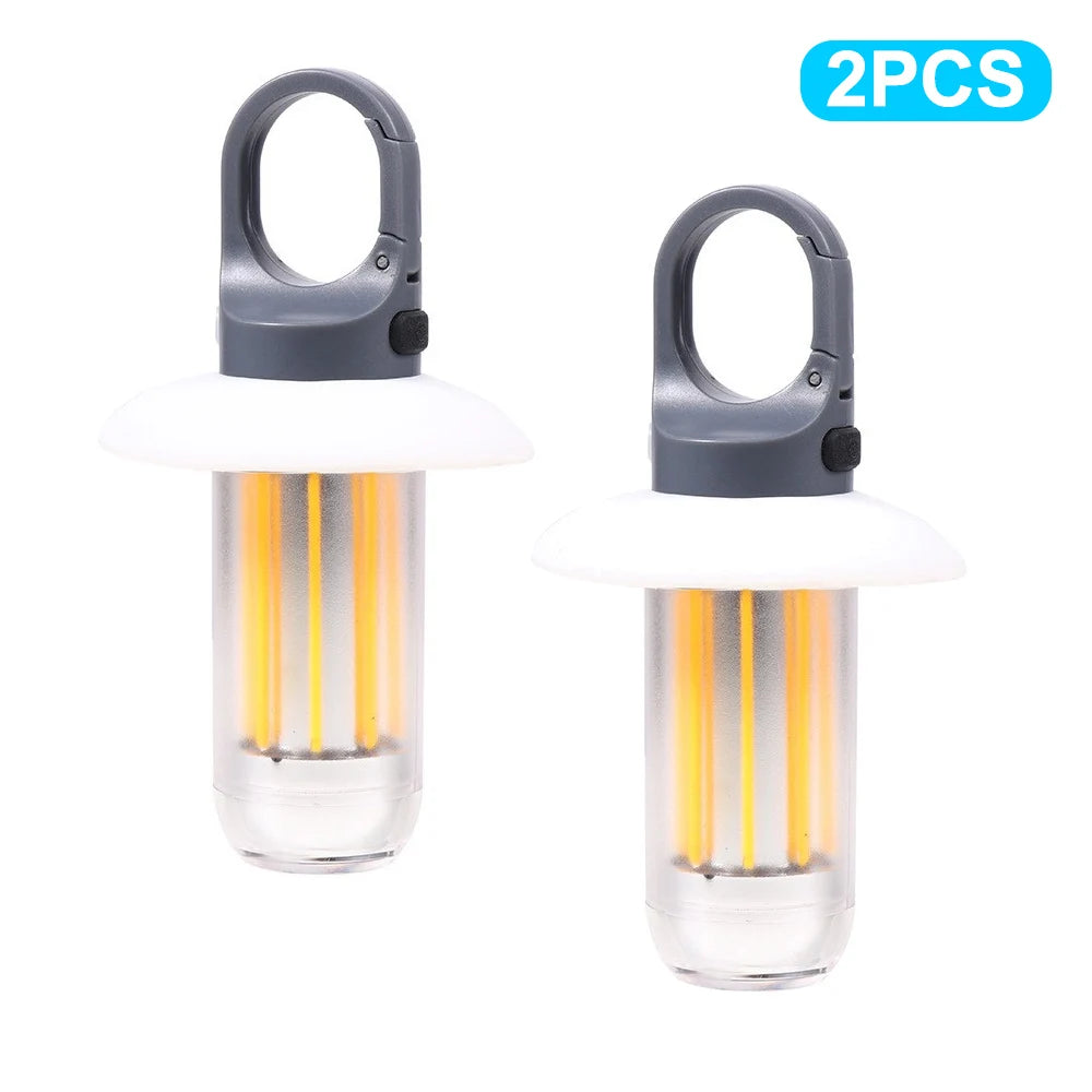 LED Rechargeable Flashlight Camping Lantern 5 Modes Super Bright Portable Hanging Tent Lamp Waterproof Hiking Fishing Outdoor