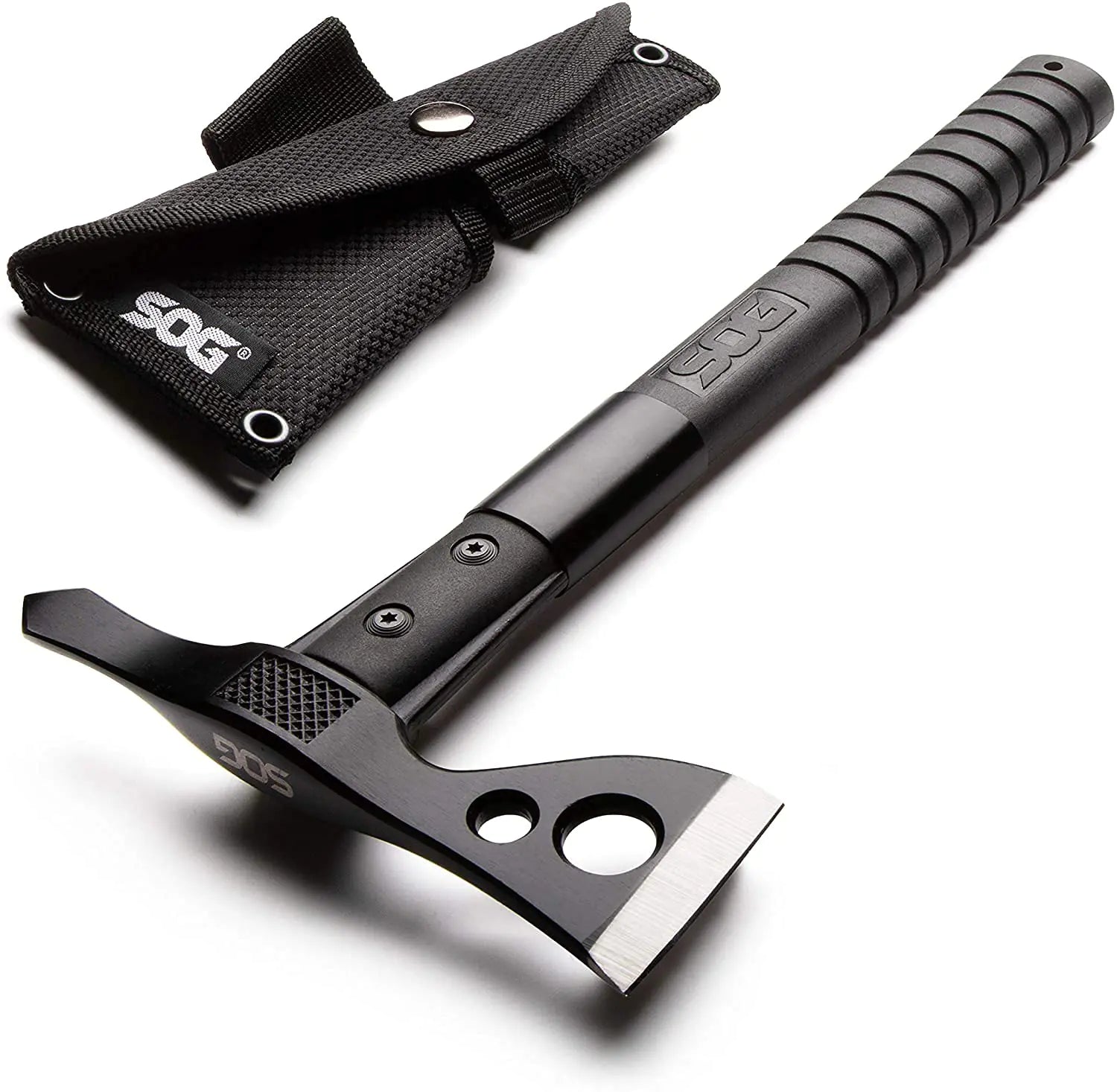 SOG FastHawk- Lighter Faster Agile Throwing Hatchet Versatile Survival Tactical Axe for Competition Throwing and Camping Hunting and Packing-Black (F06TN-CP)